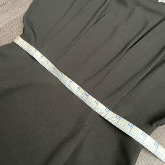 Nu New York Black Mini Cocktail Drop Shoulder Dress (L) - Picture 7 of 9